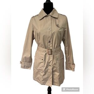 Jaclyn Smith Neutral Trench Coat- Size Medium